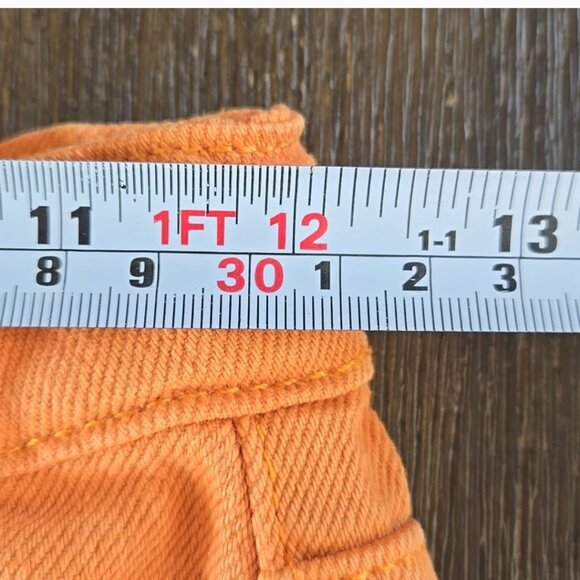 denim co orange wide leg jeans size 8-9 - Picture 8 of 9